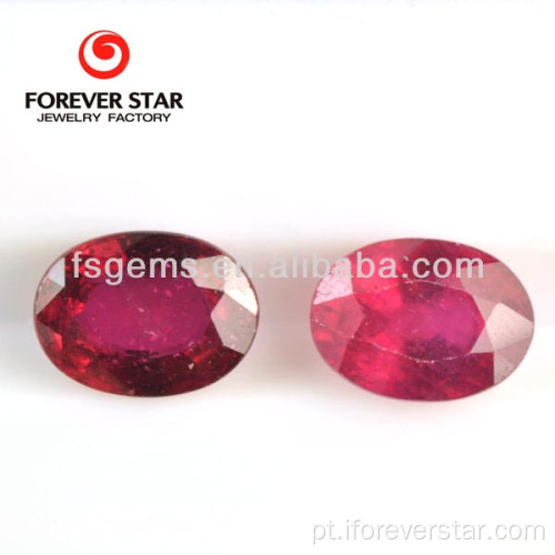 África vermelha natural oval Ruby para jóias